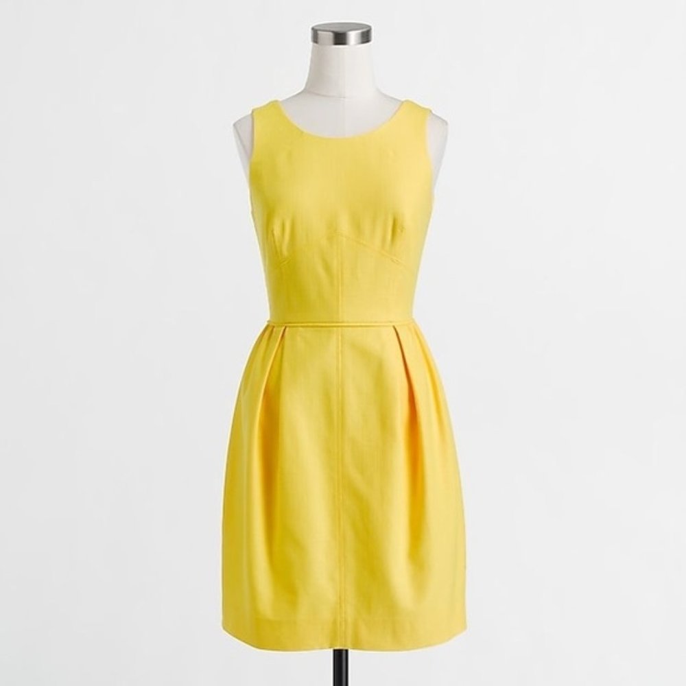 J. Crew Yellow Sleeveless Dress, A-line Size 6